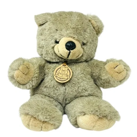 Vtg Cuddle Wit Inc 18" Tall Plush Beige Cuddly Teddy Bear Big With Tag Giftable - Picture 1 of 5